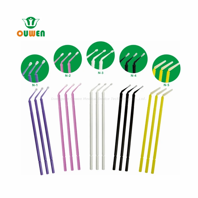 Ouwen Hot-selling Manufacture N-4 Extra fine Disposable Dental Micro Applicator Dental aesthetic micro-brush tools