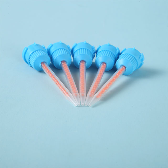 Pink Flexible Mixing Tips For Filling Teeth Equipments