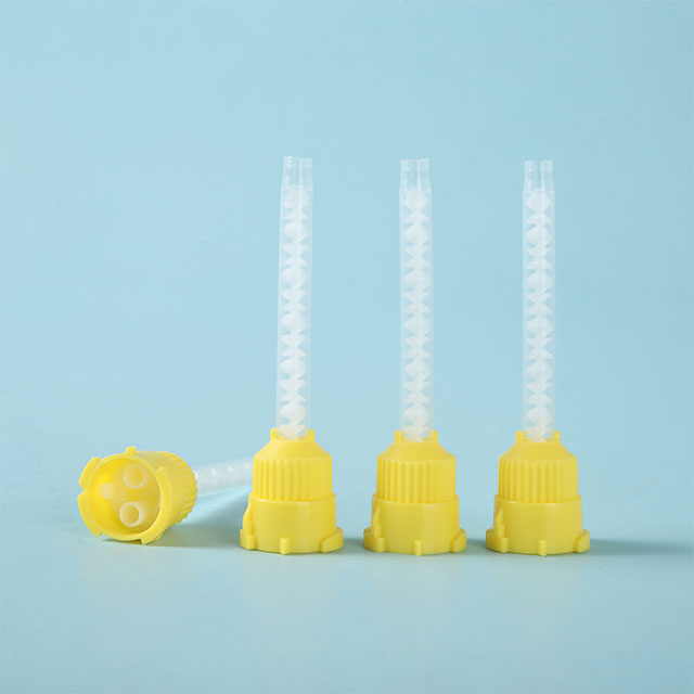 Yellow Precise Mixing Tips For Filling Teeth Equipments