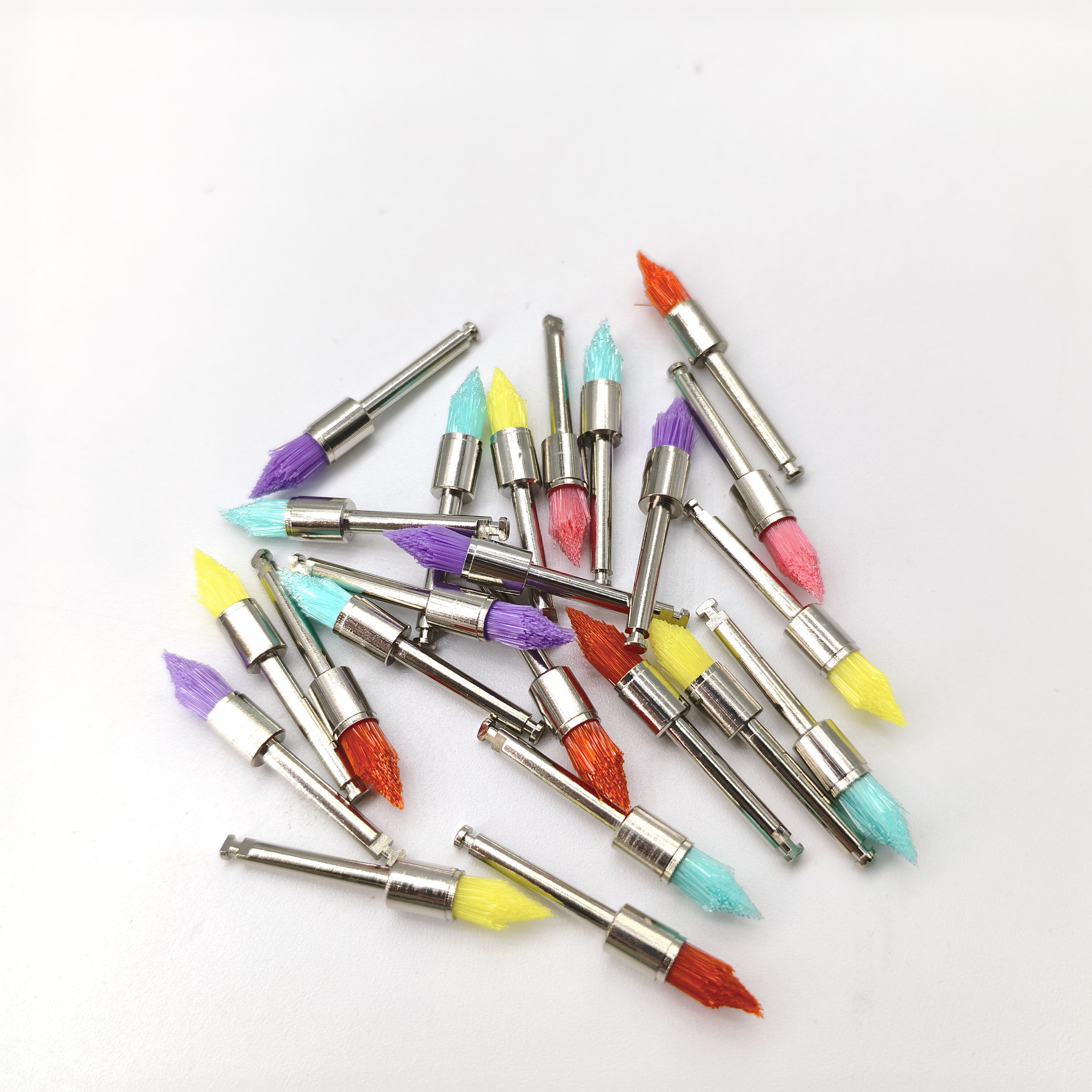 Ouwen Multi-Color Optional 100PCS/Box Color Coded Practical Latch Type Tapered Brush