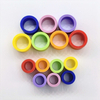 Multi-Color Optional 100PCS/Box Clear Distinction Appliance Mark Dental Oral Appliance Identification Circle